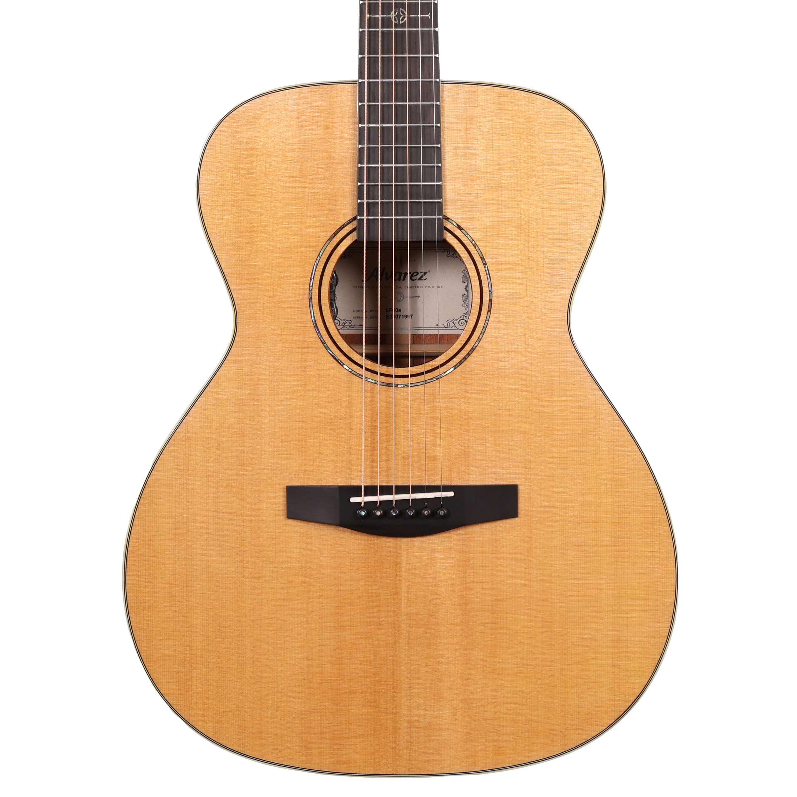 B Stock : Alvarez LF60e Laureate Folk OM Acoustic - LR Baggs HiFi Pickup 001